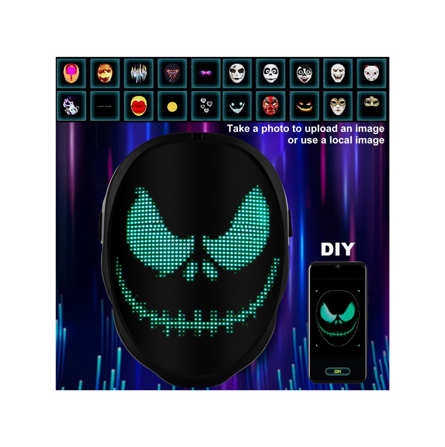 Led Mask with Programmable App